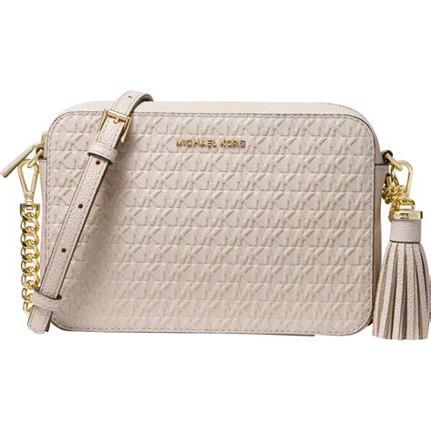 michael kors medium camera bag pearl grey|Jet Set Medium Studded Quilted Leather Camera Bag.